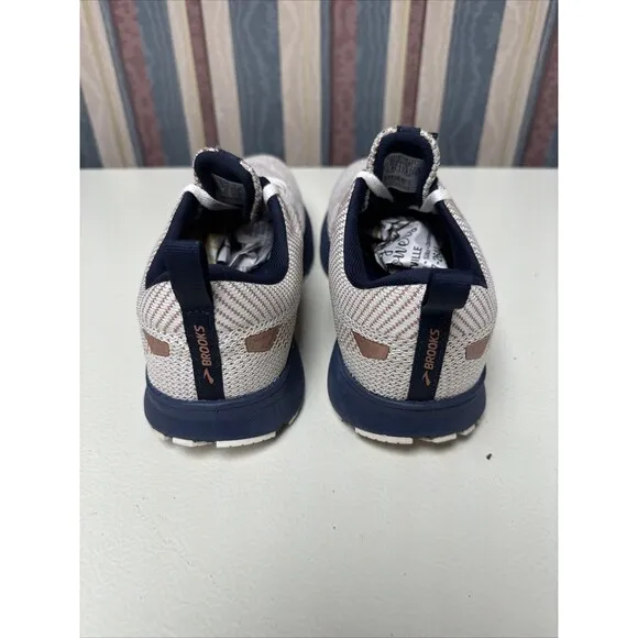 Brooks Revel 5 Womens Size 9.5 Running Shoes White Copper Sneakers 1203611B131