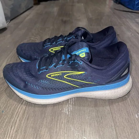 Brooks Sneakers Mens Size 12 2E Glycerin 19 Blue Running Wide 1103561D443 *Read