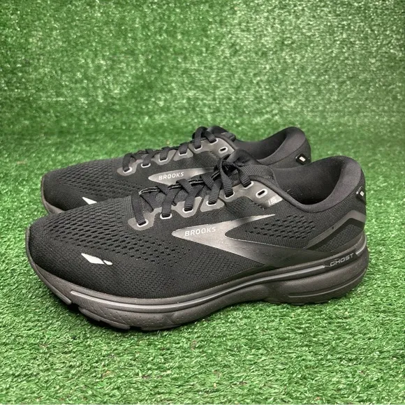 Brooks Womens Ghost 15 1203801D020 Black Running Shoes Sneakers Size 9.5 D Wide