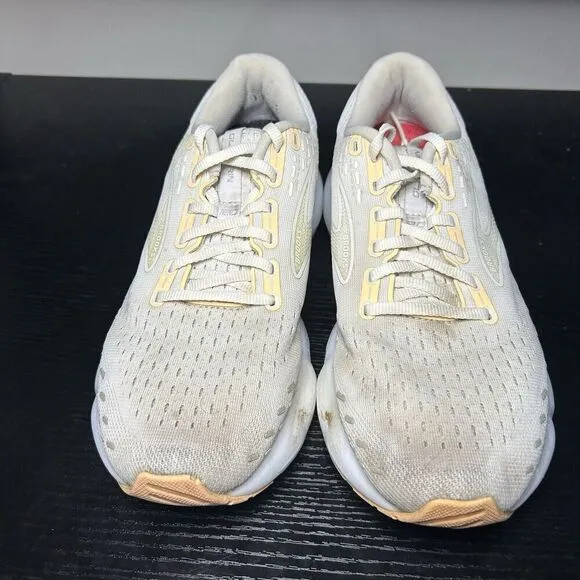 Brooks Womens Glycerin 20 1203691B133 White Running Shoes Sneakers Size 10 B