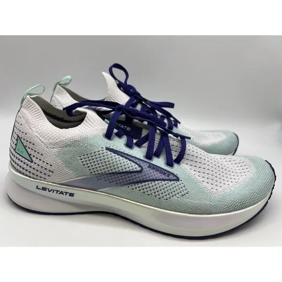 Brooks Women's Levitate Stealthfit 5 1203591B127 White Running Shoes Sz 10.5B🛒
