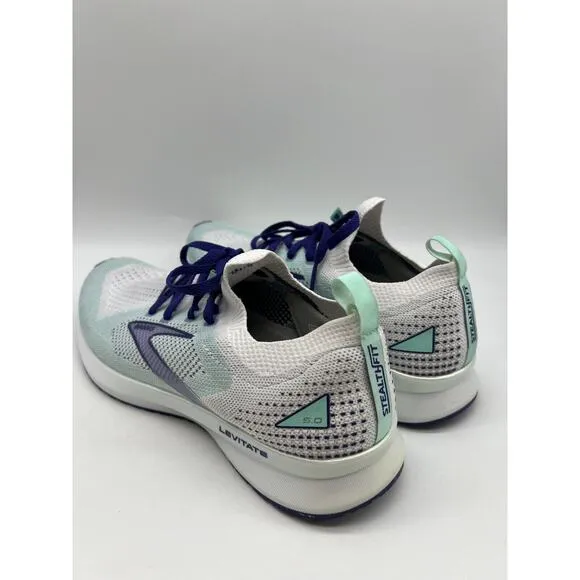 Brooks Women's Levitate Stealthfit 5 1203591B127 White Running Shoes Sz 10.5B🛒