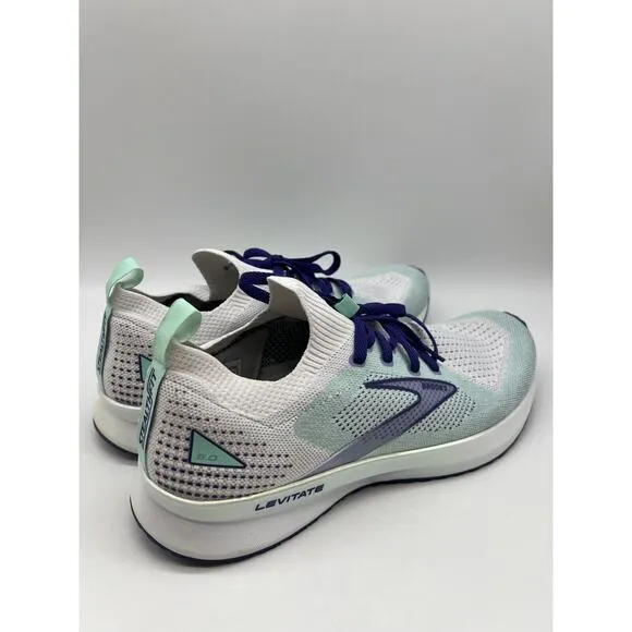 Brooks Women's Levitate Stealthfit 5 1203591B127 White Running Shoes Sz 10.5B🛒