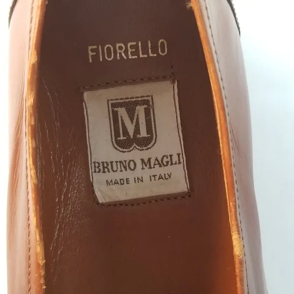 BRUNO MAGLI FIORELLO Hand made Spectator Two tone Tassel apron Loafers shoes
