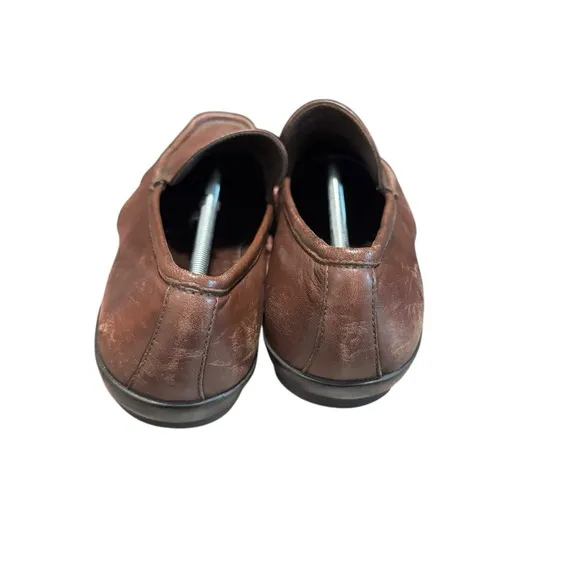 Bruno Magli Men's Italian Leather Slip On Loafers Brown Size 12 Academia Preppy
