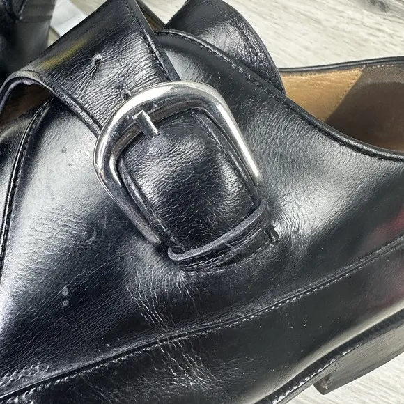 Bruno Magli Tymon Mens 12  Dress Shoes Monk Strap Black Leather