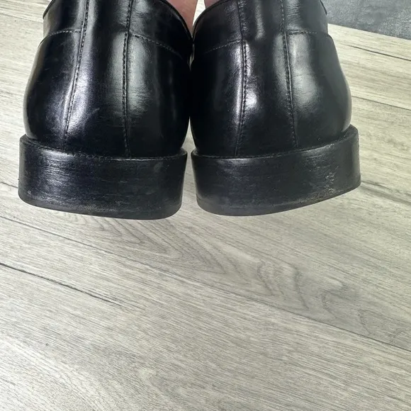 Bruno Magli Tymon Mens 12  Dress Shoes Monk Strap Black Leather