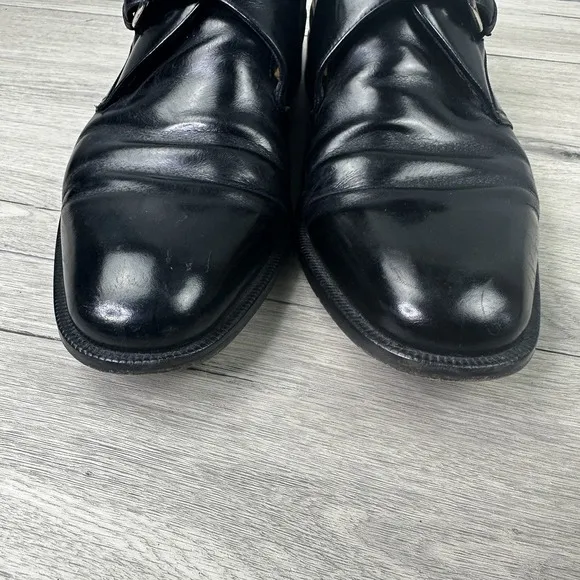 Bruno Magli Tymon Mens 12  Dress Shoes Monk Strap Black Leather