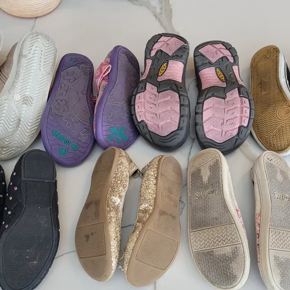 Bundle Of Girls Shoes, Kidpik, Toms &amp; More, Size 13