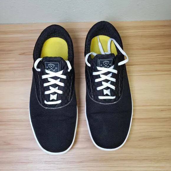 Callaway Mens Size 10 Del Mar Sunset Golf Shoes Black Sporty Waterproof Sneaker