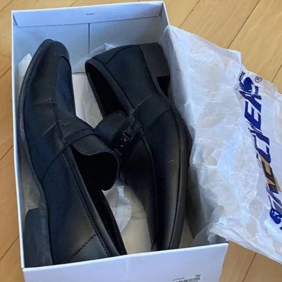 Calvin Klein Bartley Diamond Leather Slip On Shoes. Black, men’s size 11.5