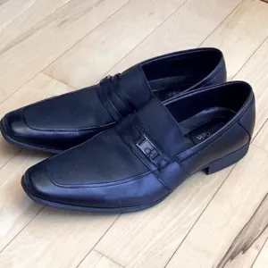 Calvin Klein Bartley Diamond Leather Slip On Shoes. Black, men’s size 11.5