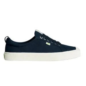 Cariuma Unisex Oca Low Canvas Sneaker Casual Shoes Lace-Up Navy Blue Size 5.5/7
