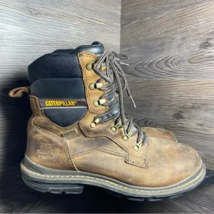 Caterpillar generator 8” waterproof steel toe boots brown leather