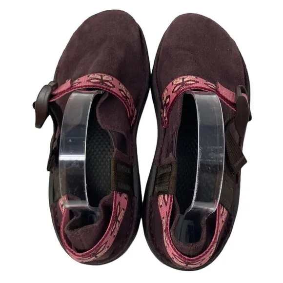 Chaco Pedshed Pink Butterfly Fig Suede Hiking Comfort Shoes Womens Size 4