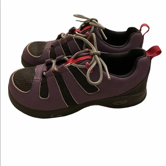 CHACO Zanda hiking athletic shoes lace up purple pink 4 (Girls)