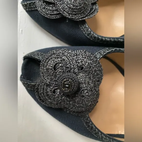 Chanel Shoes Open Toe Sling  Back Strap Sandal