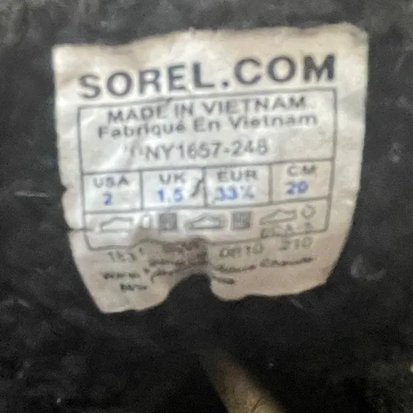 Children's Size 2 Sorel Plaid rain snow duck boots