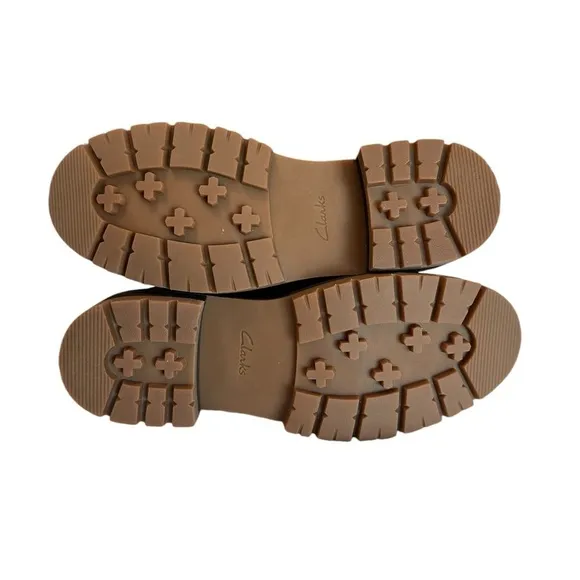 Clarkes Leather Platform Loafers