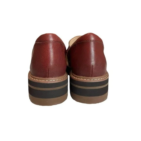 Clarkes Leather Platform Loafers