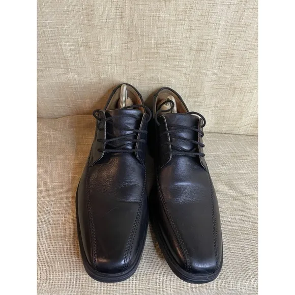 Clarks Comfort Collection Men's Whiddon Pace Oxford Black Leather 9.5 NWOT