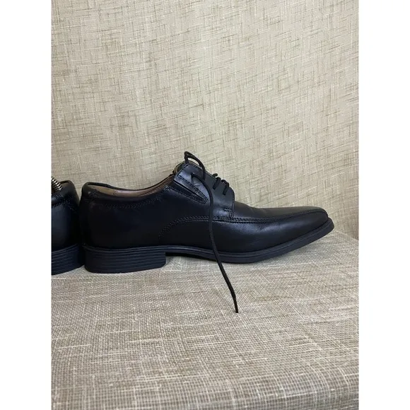 Clarks Comfort Collection Men's Whiddon Pace Oxford Black Leather 9.5 NWOT