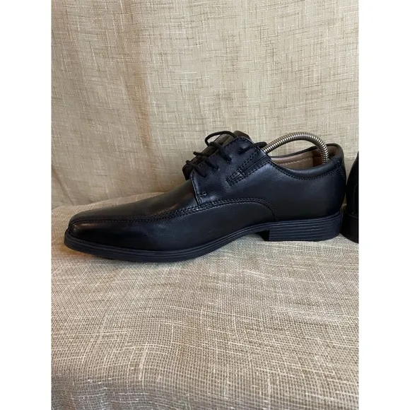 Clarks Comfort Collection Men's Whiddon Pace Oxford Black Leather 9.5 NWOT