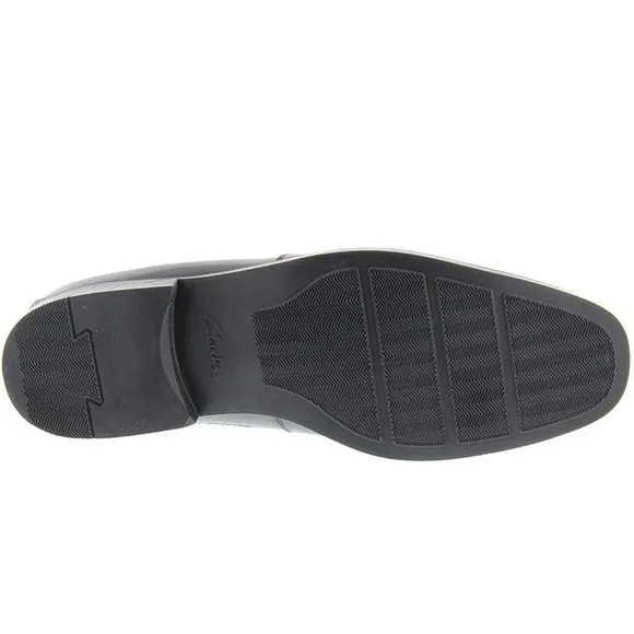 Clarks Men's Tilden Free Black Leather Loafers, Sz 8.5 M Slip On Shoes