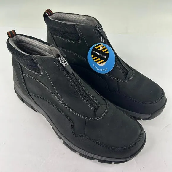 Clarks Men's Walpath Zip Boot US 11.5 Wide Waterproof Slip Resistant Ankle Boots