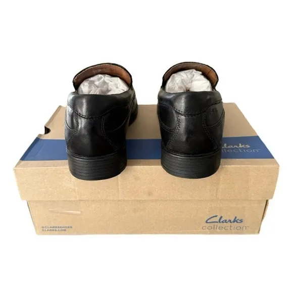 Clarks Tilden Free Black Leather Upper Men’s Loafer Slip Ons Men’s Size 9 W