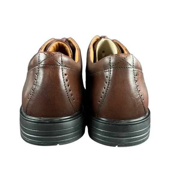 Clarks Unkenneth Way Brown Leather Casual Shoes Men's Size 10.5 M