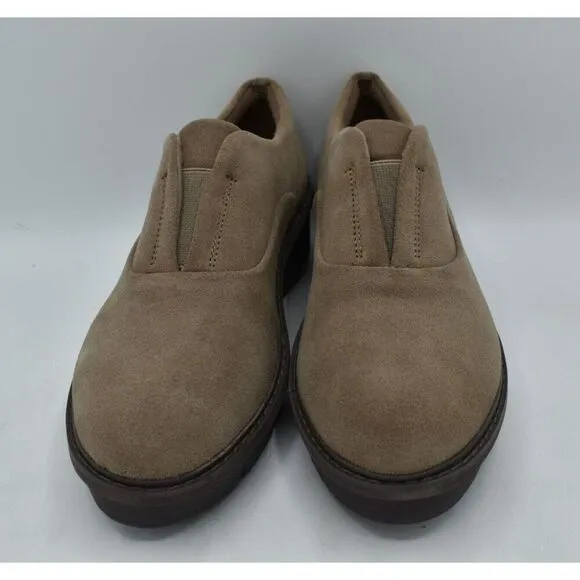 Clarks Womens Size 9 Airabella Sky Pebble Suede Wedge Loafers Shoes