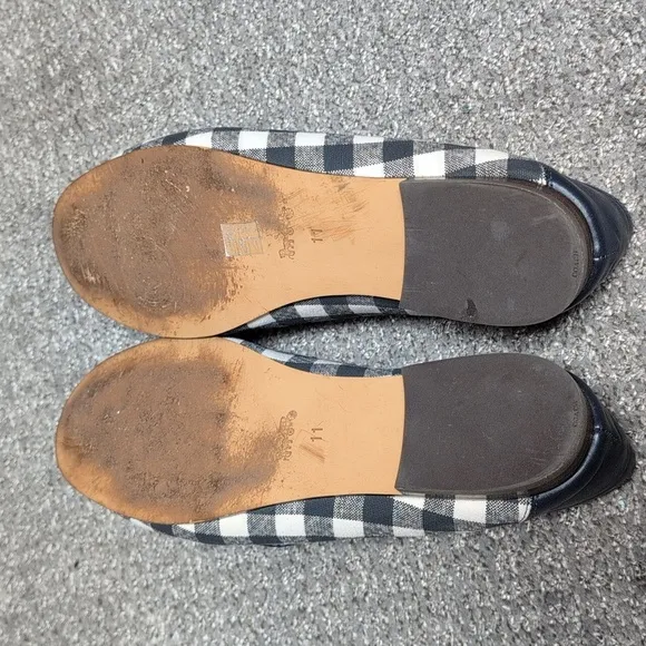 Coach Haley  Navy Blue and White Gingham Loafers Womens Size 11