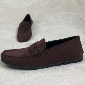 Coach Shoes Men’s MOTT DRIVER Brown Suede Slip On Stylish Loafers Size 10.5D