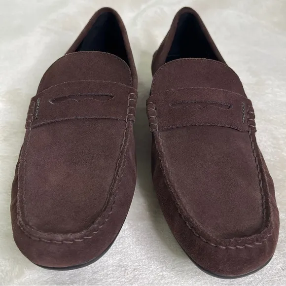 Coach Shoes Men’s MOTT DRIVER Brown Suede Slip On Stylish Loafers Size 10.5D