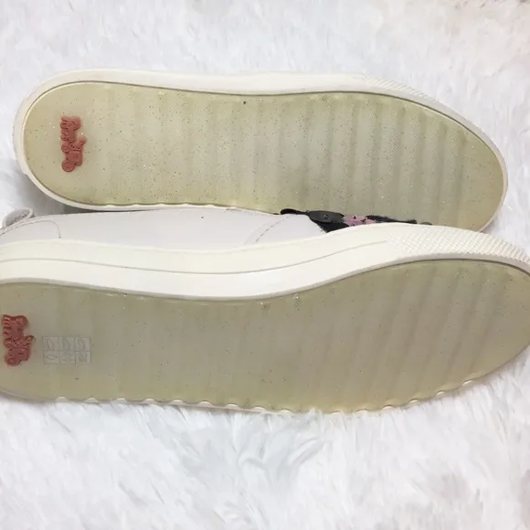 Coach Slip On Sneakers Sequin Embroidery Leather Shoes Unique Nude