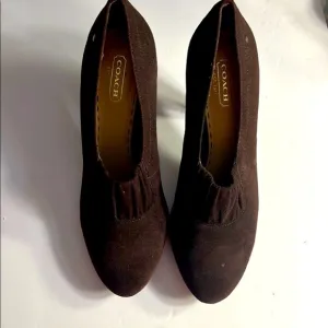 Coach Women's Brown Suede Pumps