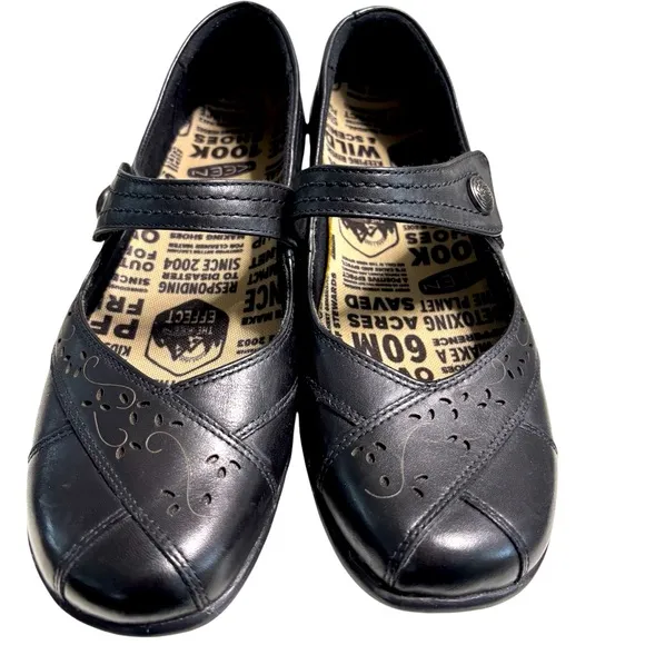 Cobb Hill by Rockport Petra Mary Jane Shoes with Strap Size 9 Black Leather