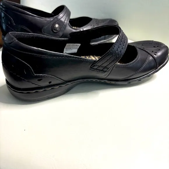 Cobb Hill by Rockport Petra Mary Jane Shoes with Strap Size 9 Black Leather