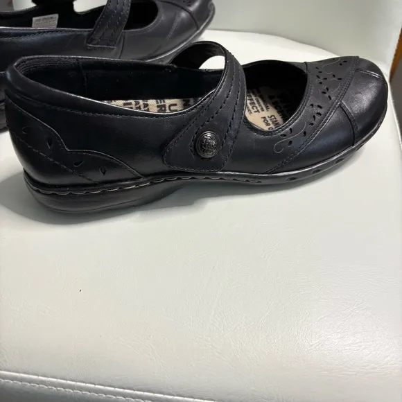 Cobb Hill by Rockport Petra Mary Jane Shoes with Strap Size 9 Black Leather