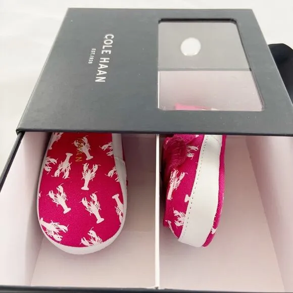 Cole Haan Baby Shoes Lobster Pinch Weekender Baby Loafers NIB Box Damage Pink