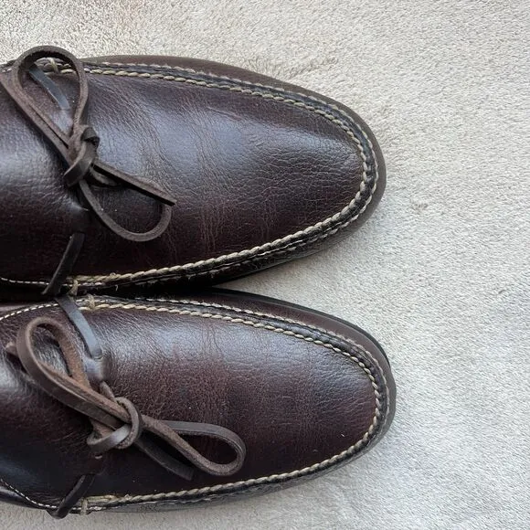 Cole Haan Chocolate Brown Leather Loafer Slip On Shoes Men’s 9.5 M Tie Casual