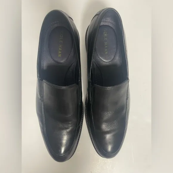 Cole Haan Classic Buckland Venetian Black Leather Loafers Mens 9.5