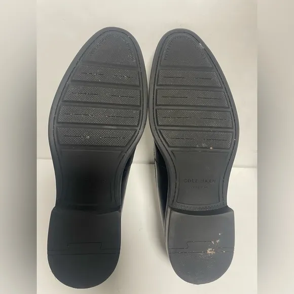 Cole Haan Classic Buckland Venetian Black Leather Loafers Mens 9.5