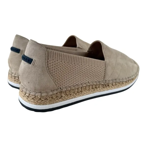 Cole Haan Cloudfeel Tan Espadrille Slip On Loafers Shoes