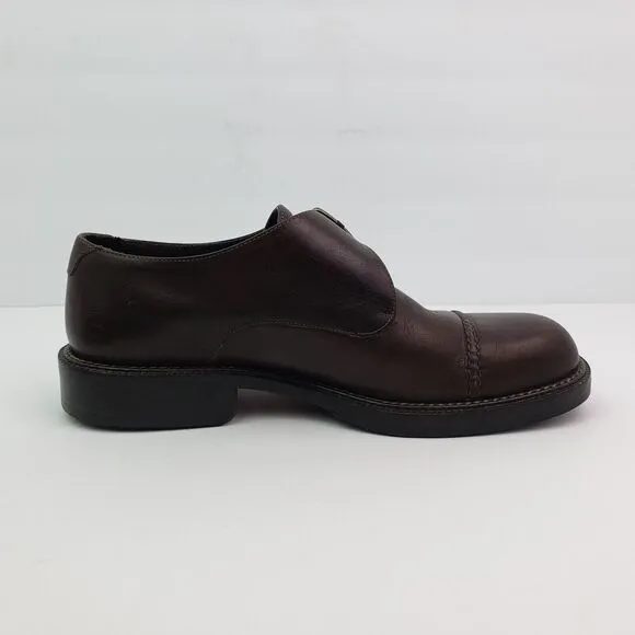 Cole Haan Country Mens Size 7 D Brown Leather Monk Strap Dress Oxford Shoes
