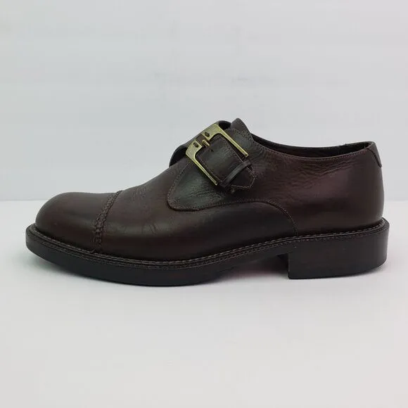 Cole Haan Country Mens Size 7 D Brown Leather Monk Strap Dress Oxford Shoes