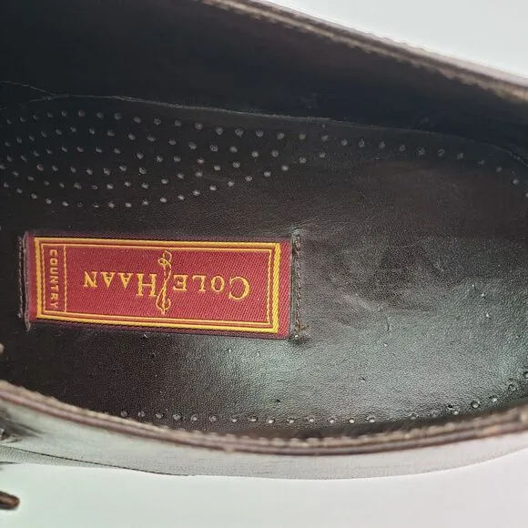 Cole Haan Country Mens Size 7 D Brown Leather Monk Strap Dress Oxford Shoes