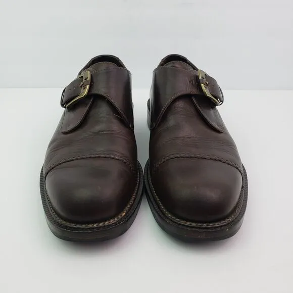 Cole Haan Country Mens Size 7 D Brown Leather Monk Strap Dress Oxford Shoes