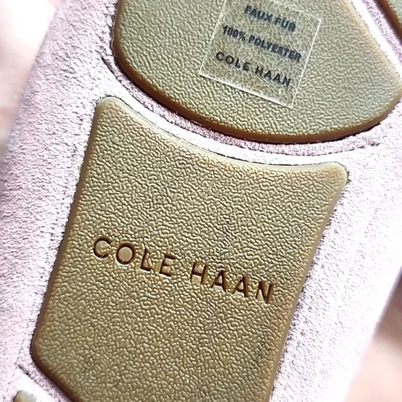 COLE HAAN EVELYN BOW DRIVER LOAFERS PALE MAUVE SUEDE LADIES 7.5 NWOB